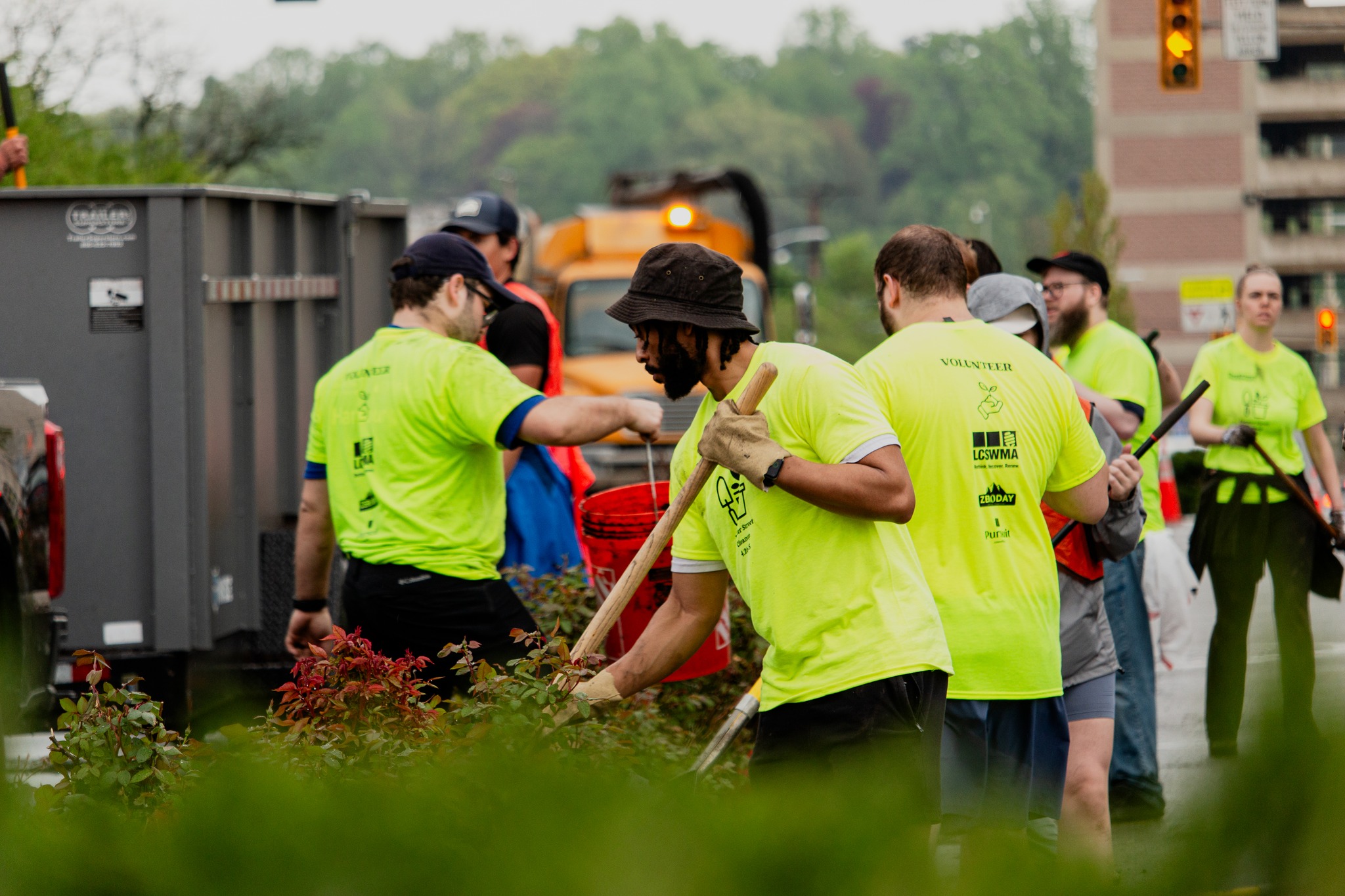 Volunteers in action
